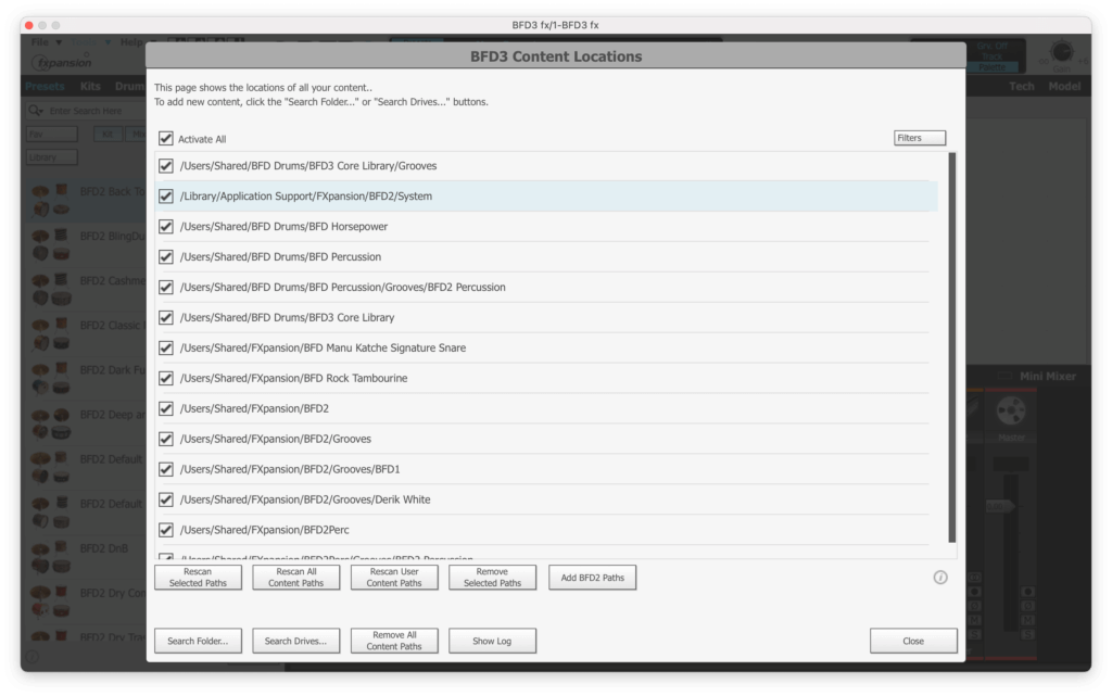 BFD3 のコンテンツパスの設定