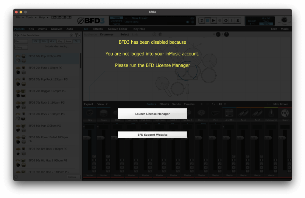 BFD3.4 を起動した時のエラー